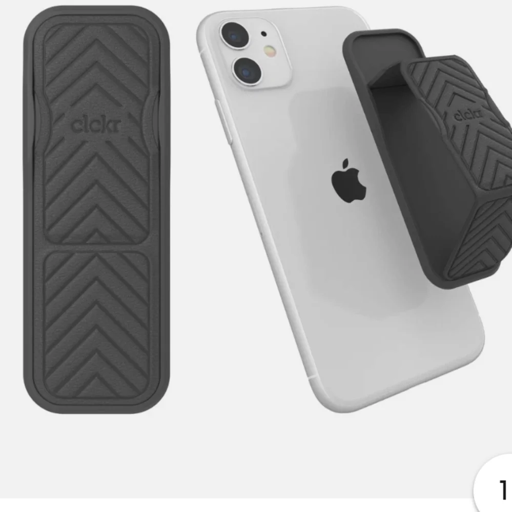 ClCKR Stand Grip Strap Kickstand Universal Phone Holder BLACK